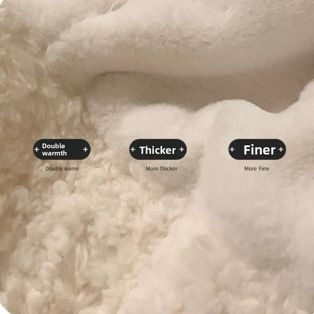 لينة الدافئة الأغنام الصغيرة أفخم قبعة سميكة Coldproof سدادات حماية الأذن قبعة وشاح آذان نقل الحيوانات قبعات صغيرة الشتاء الخريف #5