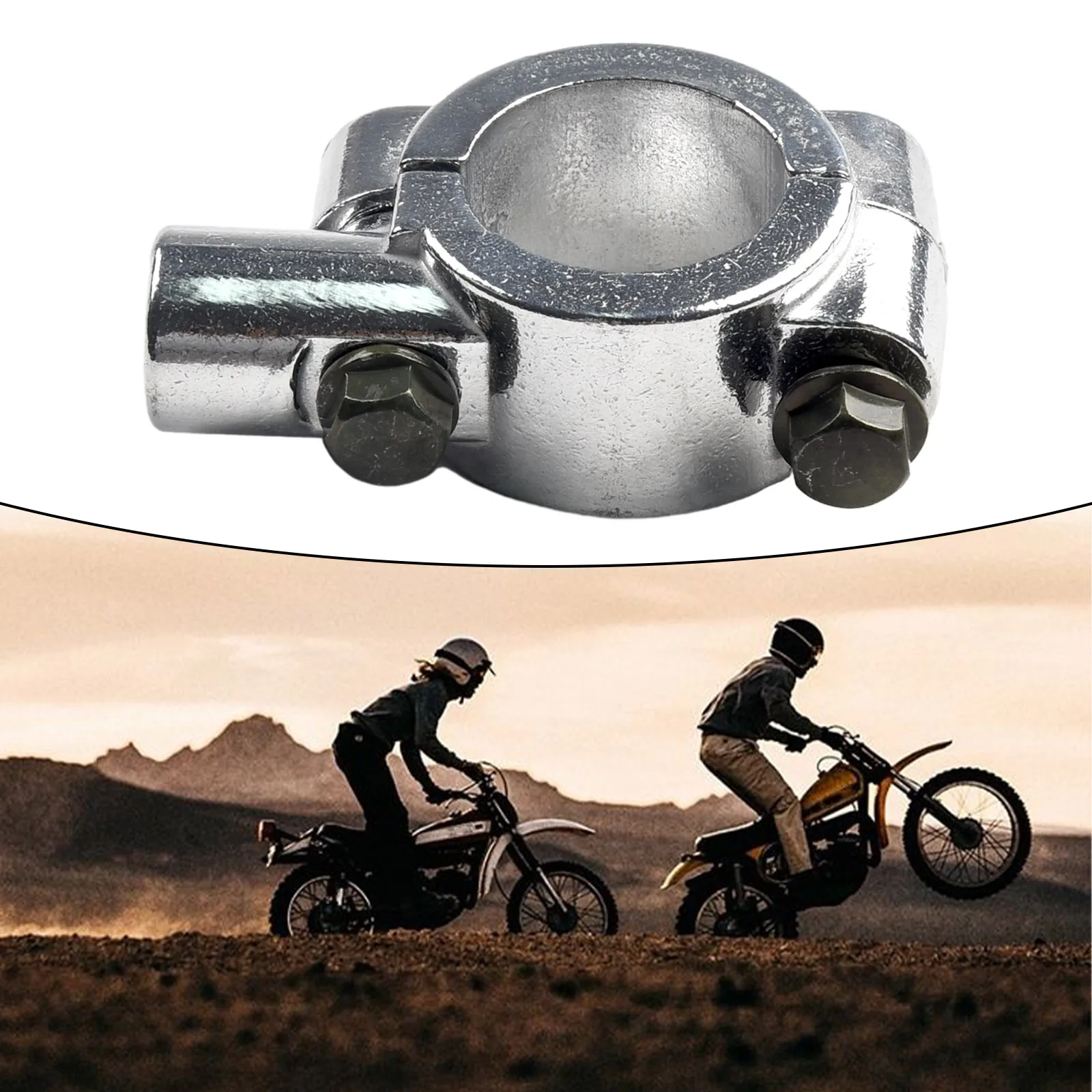 Brand New Mirrors Mount Holder Motorcycle Chrome Clamps E-Bike Handlebar Mirrors 10MM 7/8\