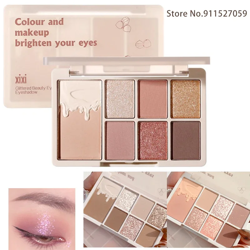 7 Colors Eyeshadow Glitter Palette Matte Shimmer Eye shadow Set Touch Long Lasting Waterproof Brighten Eyes Makeup Cosmetics