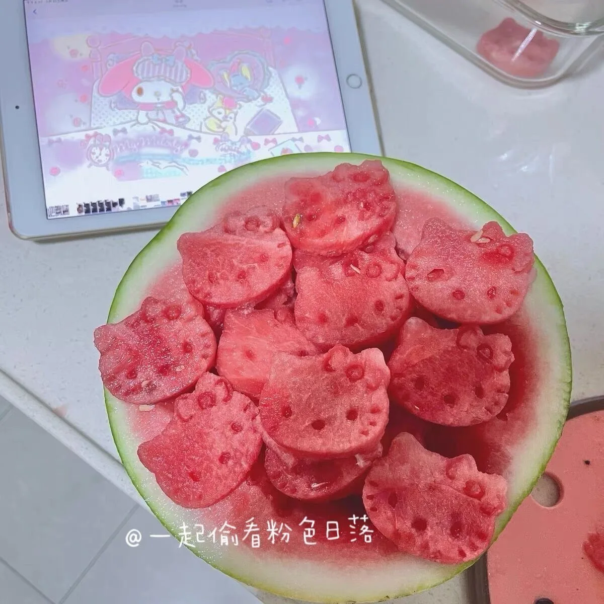 KT Cat Food-grade watermeloen koekjesvorm - thuis bakken gespecialiseerd doe-het-zelf persgereedschap voor food-grade siliconen cakevormen