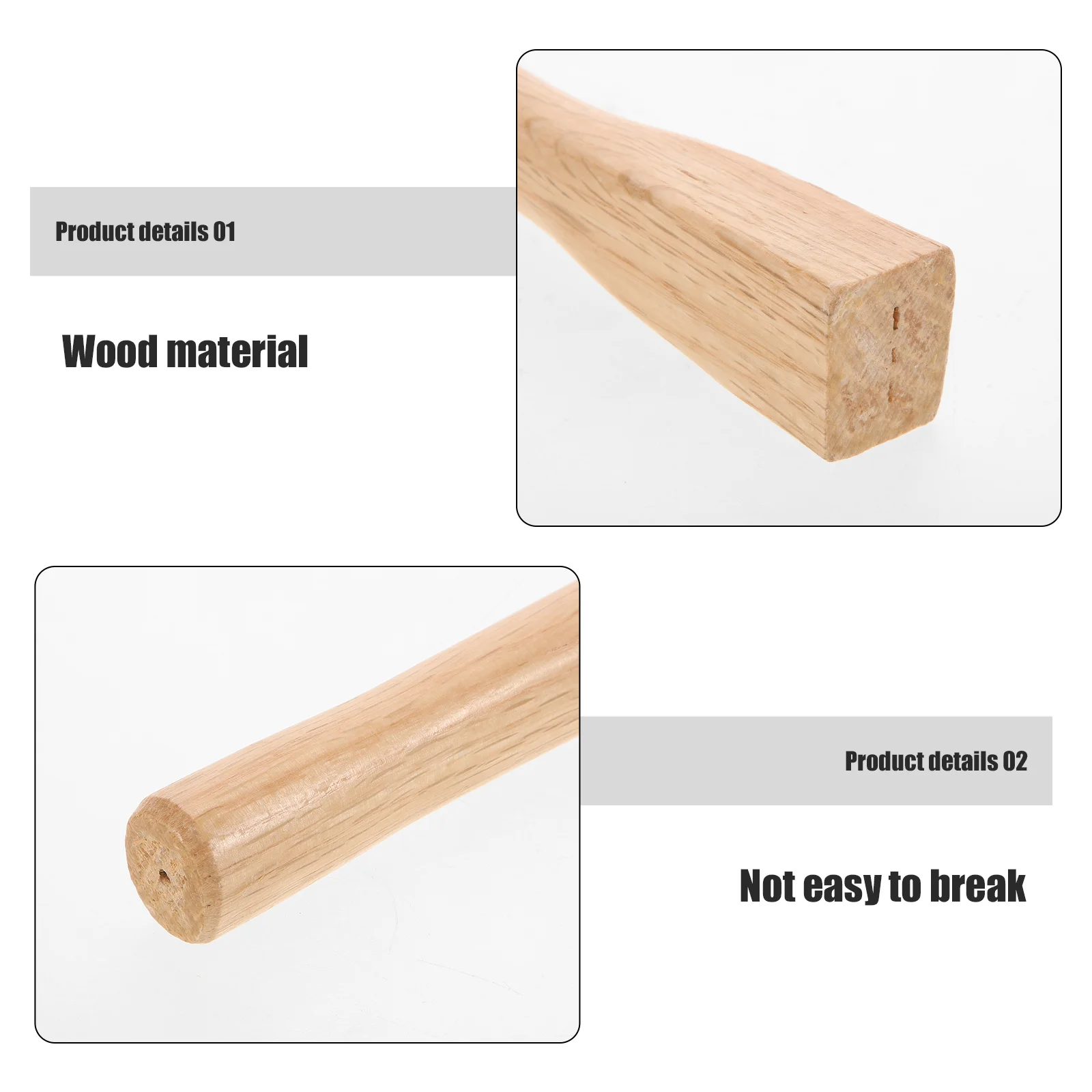 

Garden Hoe Handle Wooden Tools Replacement Comfortable Lasting Suitable Most Hoes Gardening Supplies