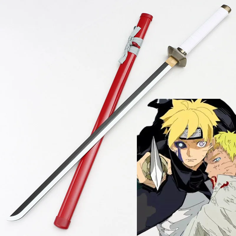 

Cosplay Uchiha Sasuke 42inch Katana Red Sword Role Play Bamboo Assembled 106cm Weapon Model