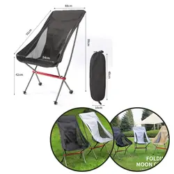 Travel Ultralight Folding Chair Detachable Portable Moon Chair Outdoor Camping Fishing Chair Beach Hiking Picnic Seat