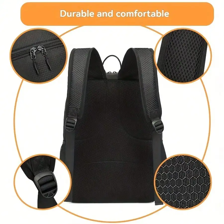 Soccer Bag Backpack, Basketball School Bag With Independent Ball Rack Shoe Box, Basketball, Volleyball, Football, Gym Sports Equipment Bag