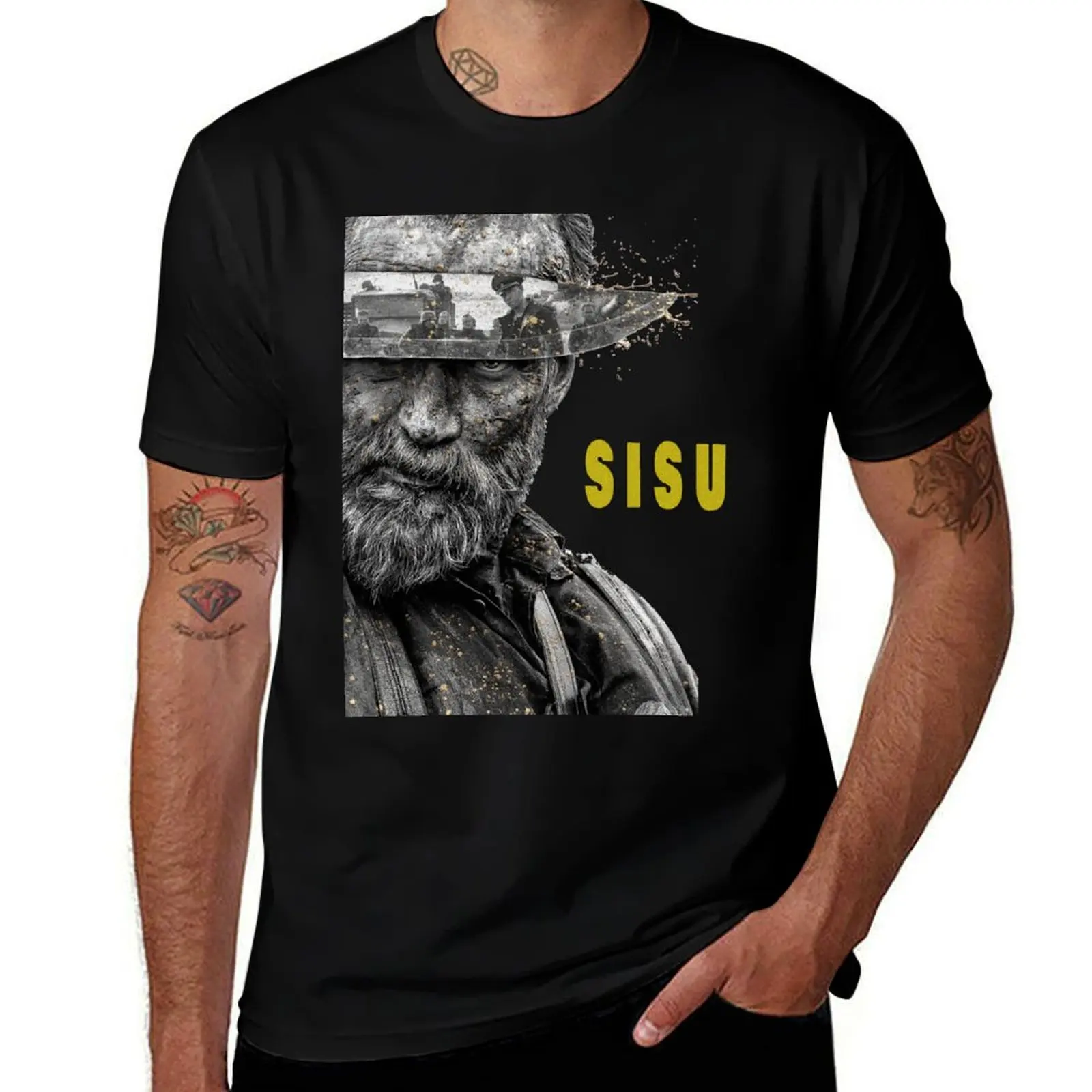 تي شيرت فيلم سيسو على الموضة الكورية ملابس الأولاد ذات الحجم الكبير للرجال