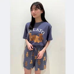 女性用モーダルパジャマセット,ラウンジウェア,Tシャツパンツ,ナイトウェア,ルームウェア,ラウンジウェア,サマーショーツ,1ピース