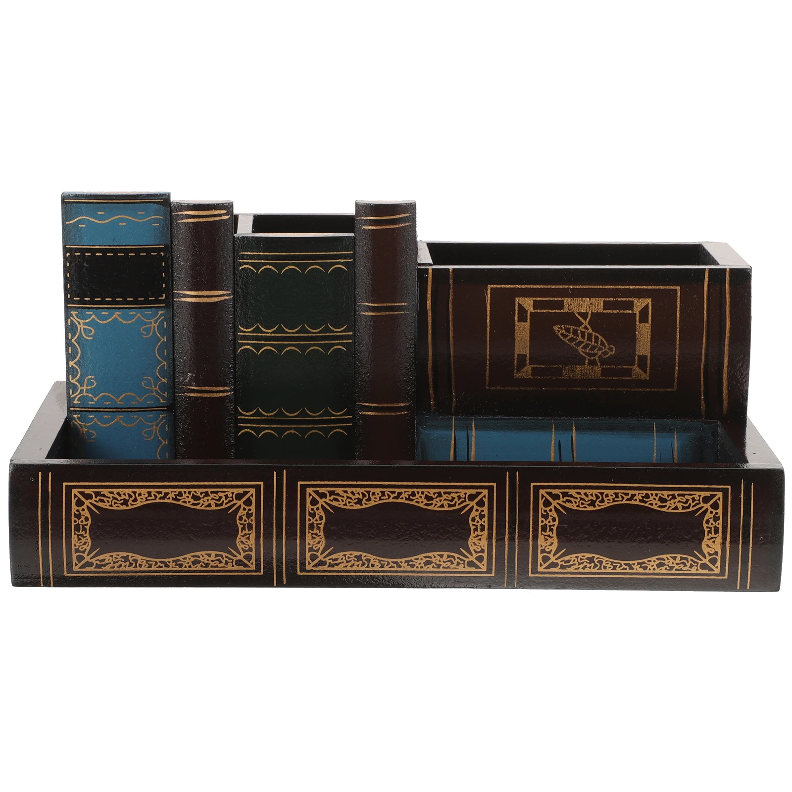 

Retro Pen Desktop Organizer Vanity Storage Box Office Pen Holder Stationery Storage Container Office Use