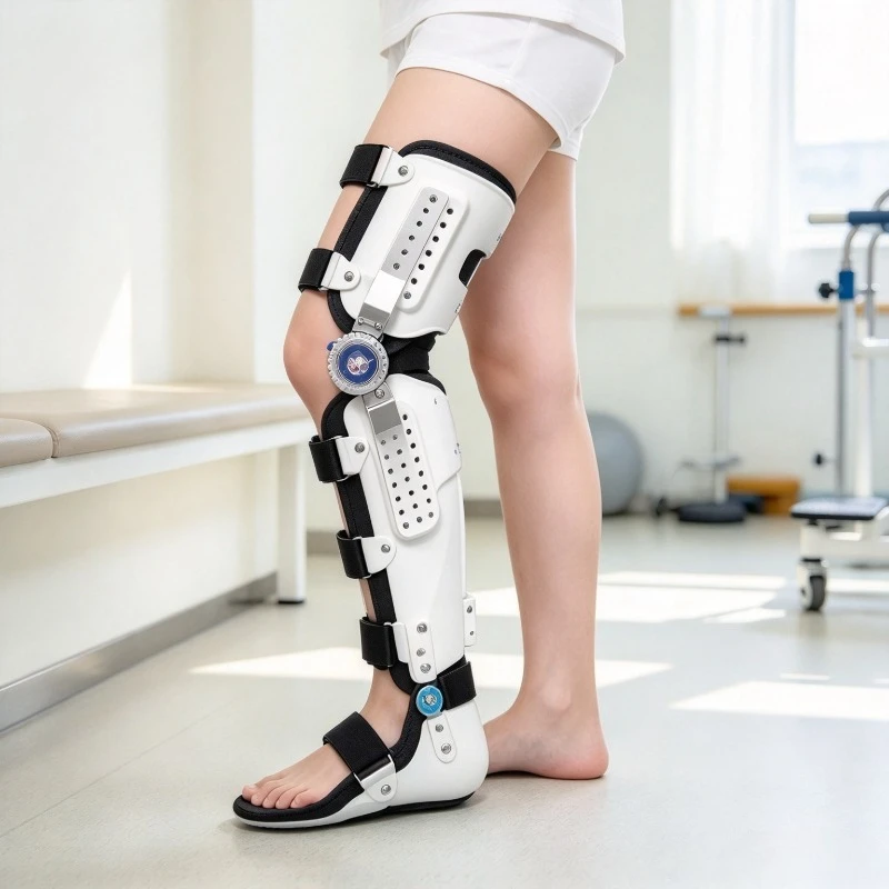 Adjustable Knee Ankle Foot Orthosis KAFO Brace Lower Limb Fracture Rehabilitation Support