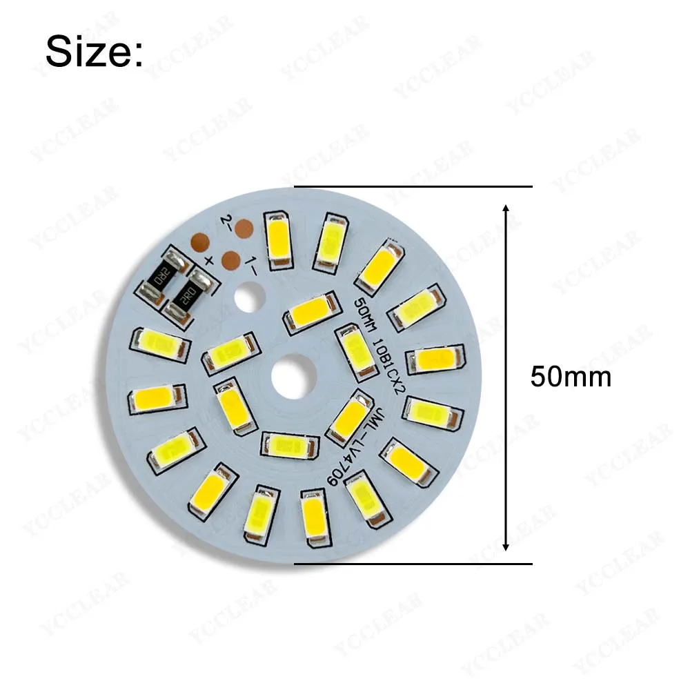 10 pz LED SMD5730 chip 10 W 5 V luce bianca calda doppio colore diametro 50mm lampada perlina sorgente luminosa per faretto fai da te da incasso