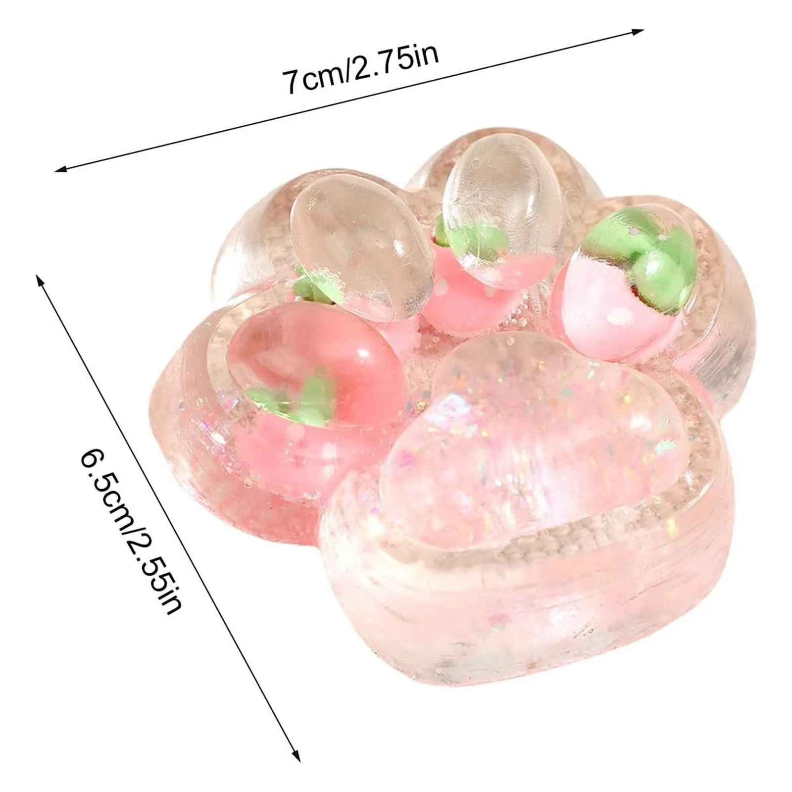 القط باو اسفنجي لعبة العصرية هلام الشمع الفراولة الإجهاد الإغاثة لطيف القط مخلب هلام هلام اسفنجي تململ الضغط اللعب