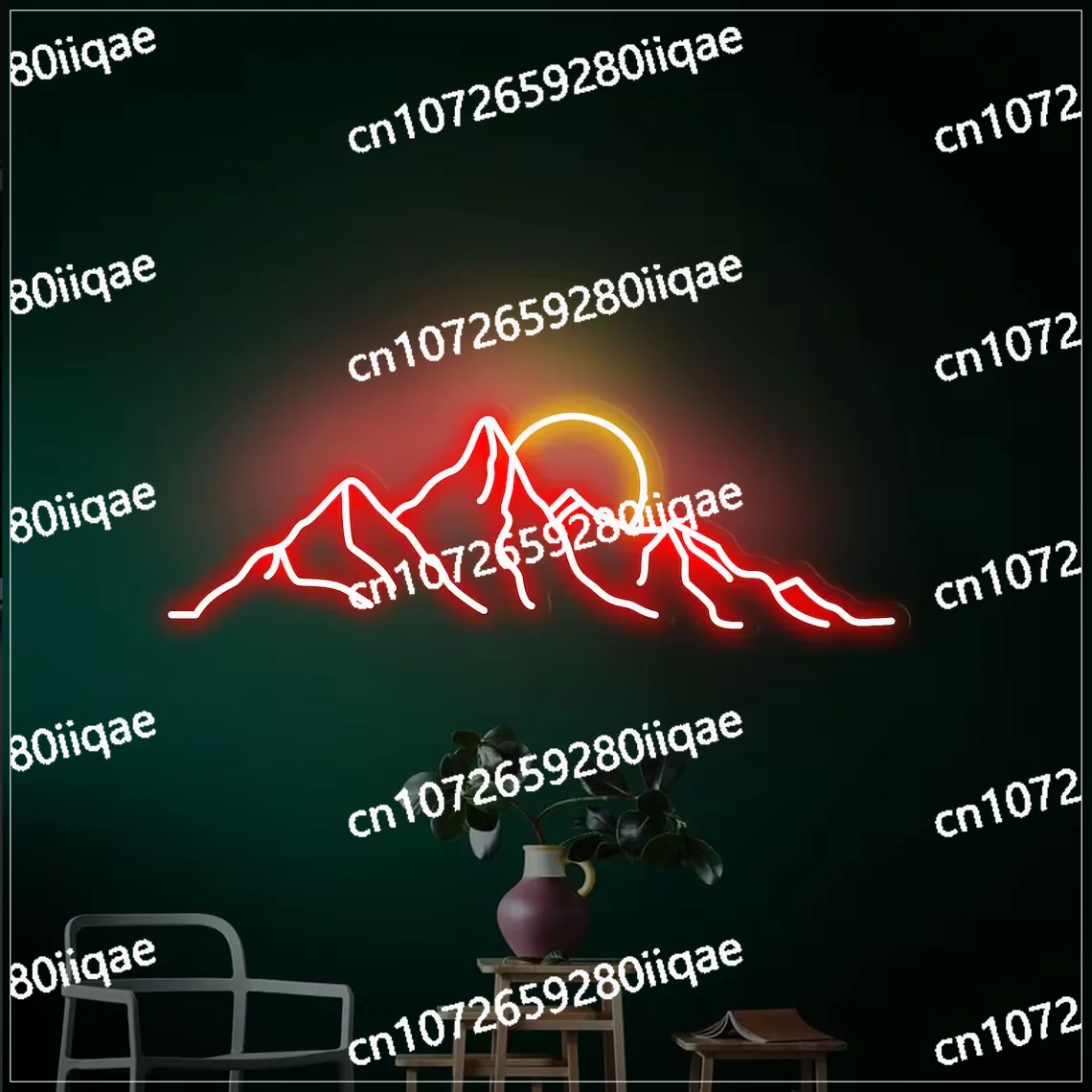 

Mountains Neon Sign Landscape LED Night Sign Wall Art Decor for Game Room, Bar, Beer, Bedroom USB Dimmable Night Sign