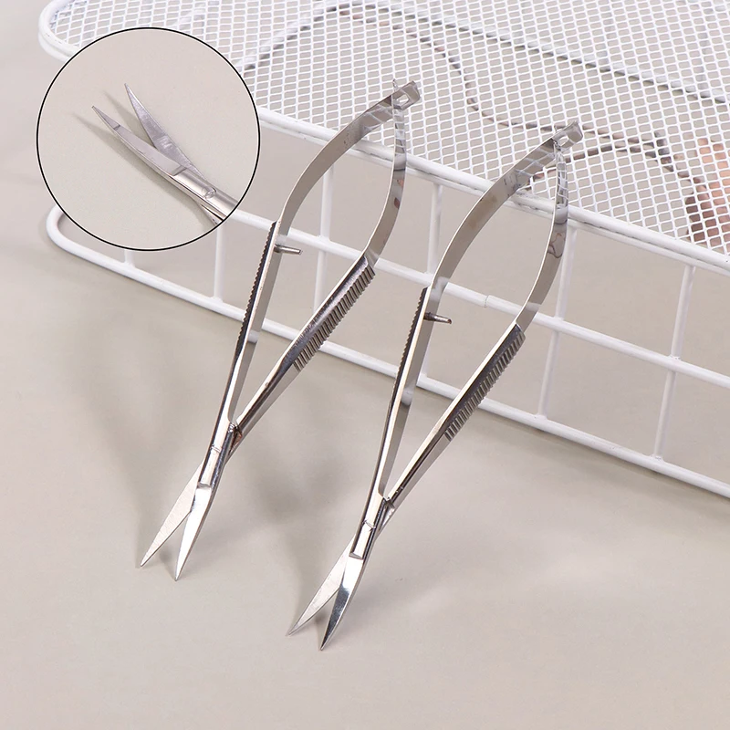 Russian Manicure Scissors Curved/Straight Tip Scissor Professional Stainless Steel Nail Dead Skin Remover Nail Clipper Nail Tool