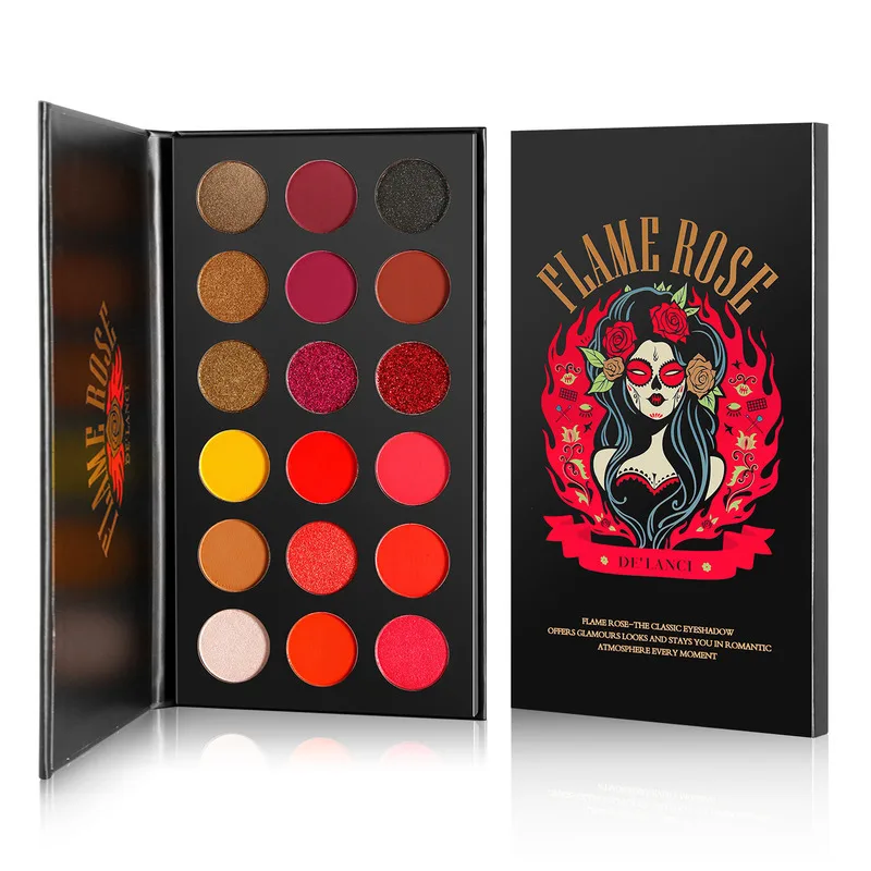 18-color Eyeshadow Palette Flame Rose Desert Rose Halloween Series