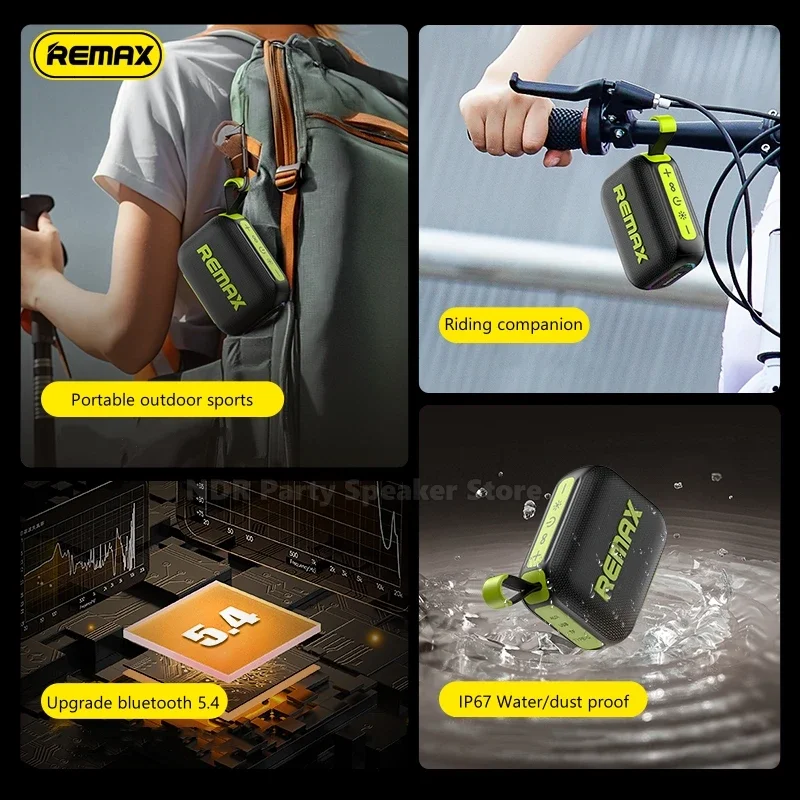 Mini Portable Speakers Bluetooth Wireless Subwoofer Outdoor IP67 Waterproof Dustproof Powerful Extra Loud Volume with Rich Bass