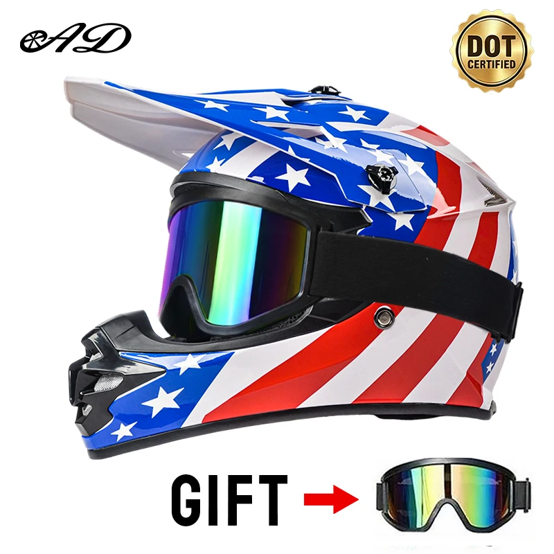 

New Abs Motorcycle Kids Helmet with Goggles Manufacturer Wholesale Dot Certified Mountain Off-Road Bicycle Helmet Manufacturer
