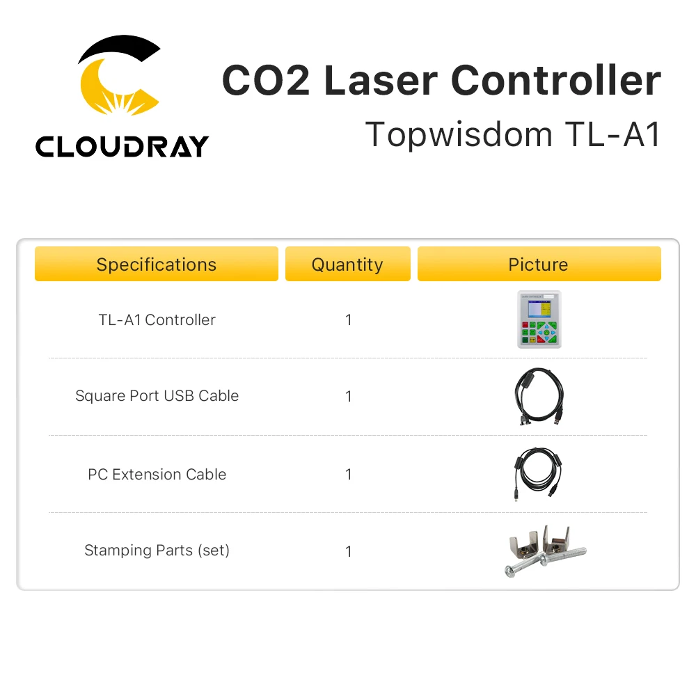 Cloudray CO2 Laser Topwisdom TL-A1 Controller for Co2 Laser Engraving Cutting Machine 3 Axes Motion Control Integrated Card