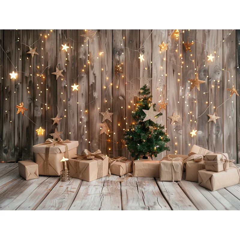 Árvore De Natal Decoração De Fundo, Sala De Estar Fotografia Cenários, Bem-vindo Ano Novo, Lareira De Férias, Festa Indoor, JS-06
