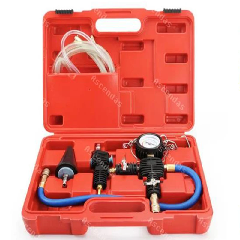 Car Radiator Coolant System Vacuum Purge & Coolant Refill Tool Kit Water Antifreeze Changer