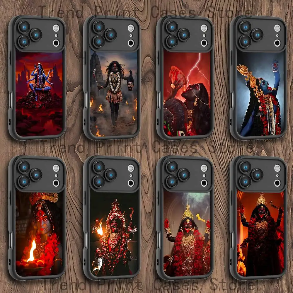 

Kali Jay Maa Godde Mahakaali Case For iPhone 11,12,13,14,15,16,17,Max,Pro,Plus,Air,Mini Lens Protective Black Soft Shell