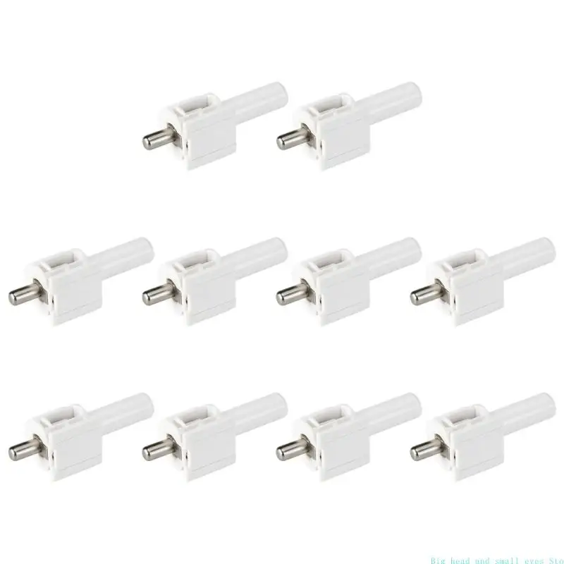 581C Shelf Support Insert for Cabinet and Bookcase Plastic Body with Metal Pin 10 Pack for Closet Shelf Service Work