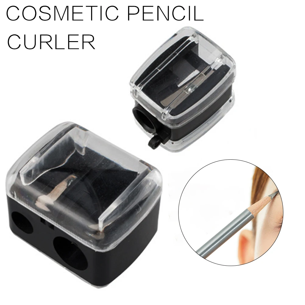 Double Holes Precision Lipstick Cosmetic Pencil Sharpener Portable Eyebrow Lip Liner Eyeliner Pencil for Girls School Supplies