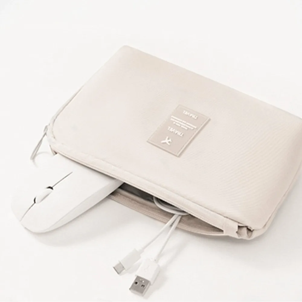 Twill Oxford Stoff Kabel Aufbewahrung tasche tragbare digitale elektronische Organizer Reise Reiß verschluss Aufbewahrung tasche für Daten Kopfhörer Make-up
