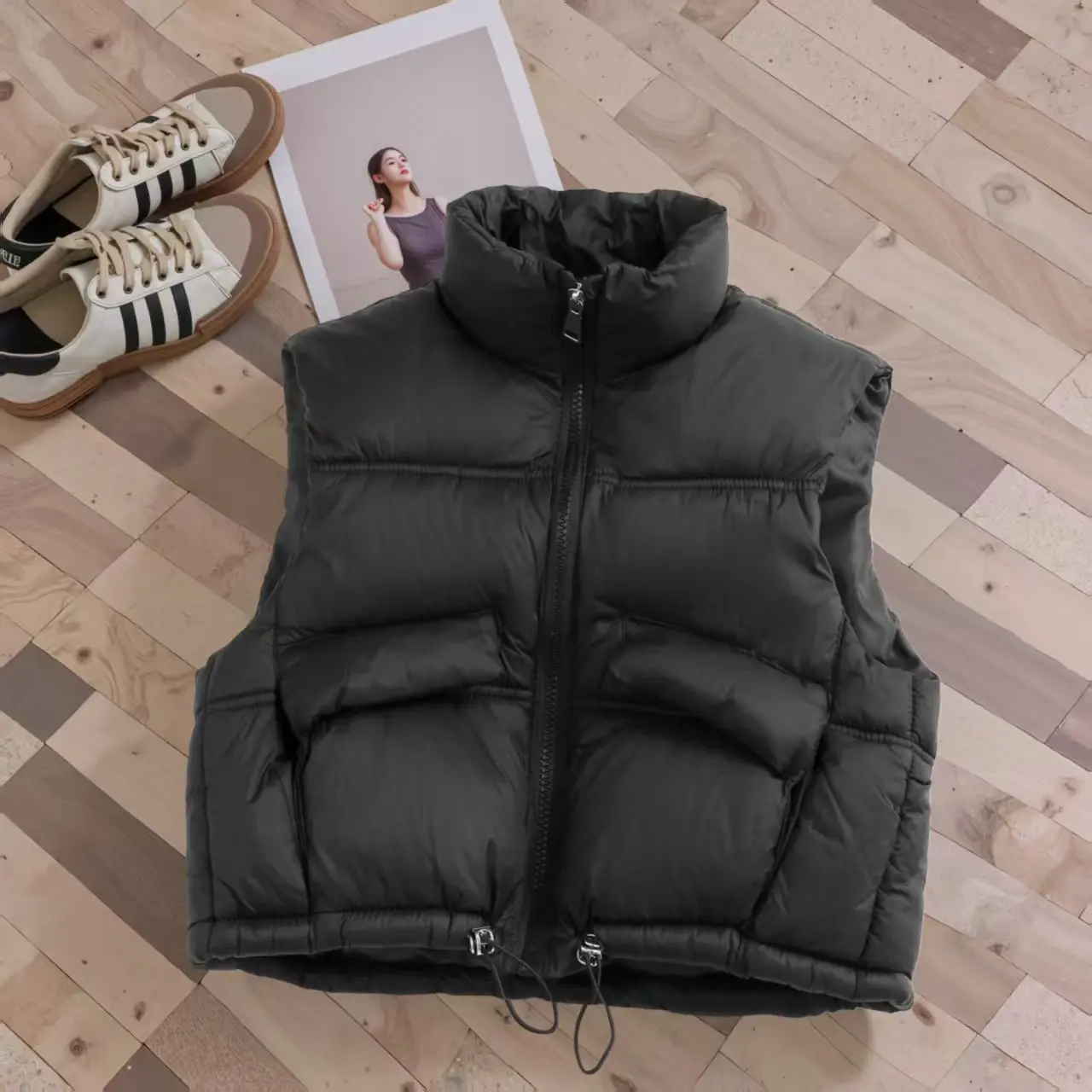 Autumn Winter Boys Girls Waistcoat Solid Color Stand Collar Thick Warm Jacket For 3-12 Years Kids Cotton Down Vest  456