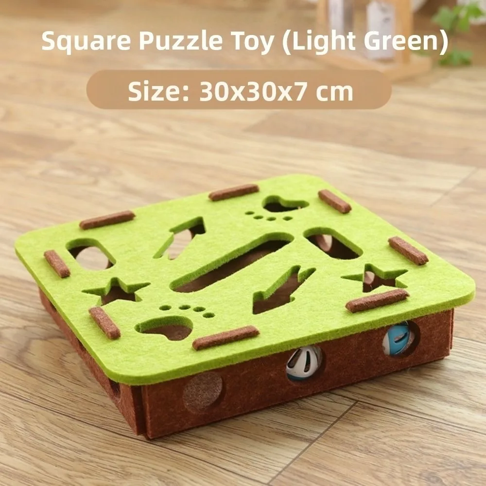 New with Ball Cat Scratching Posts Felt DIY Cat Puzzle Box Compact Size Pet Interactive Toy Indoor