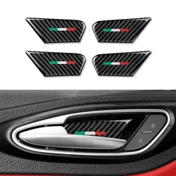 For Alfa Romeo modification inner door bowl protection sticker Giulia inner handle door bowl decoration Carbon fiber accessorie