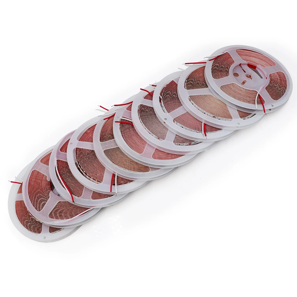 12V 24V 5m 10m 20m 50m 100m LED Strip Light 2835 120 LEDs Flexible Tape Bright 8mm PCB 13 Colors Home Decoration Not Waterproof