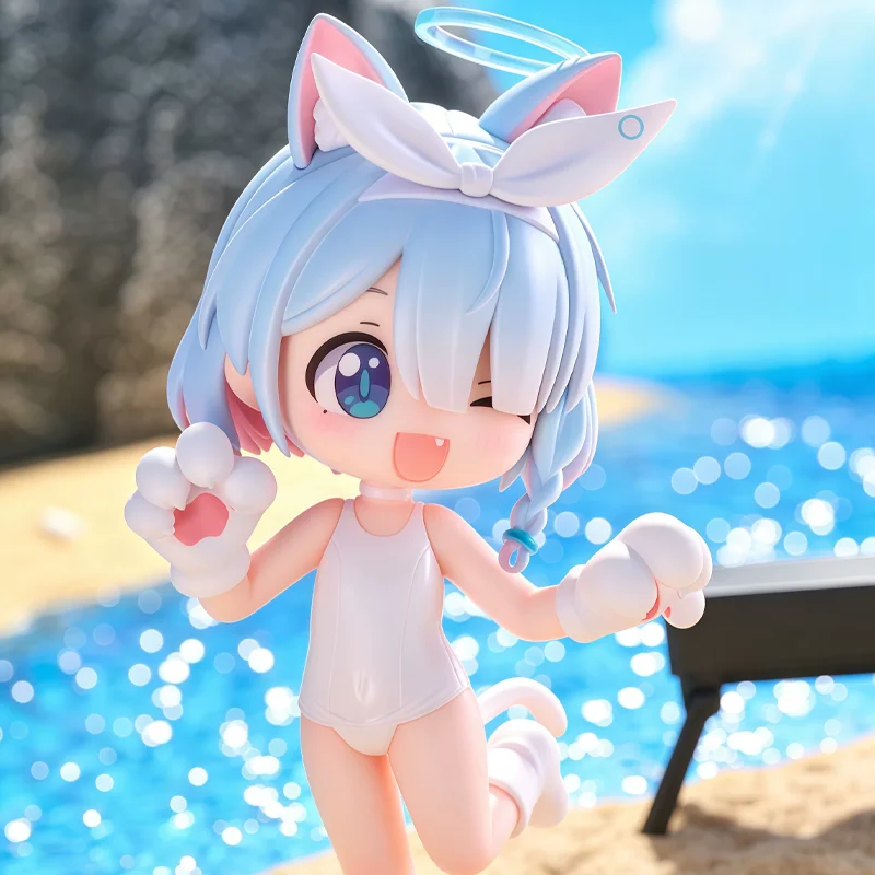 Blue Archive Anime Figure Cat Paw A.R.O.N.A-Plana 12 Cm Full Painted Pvc Collectible Model Desktop Decoration For Anime Lovers