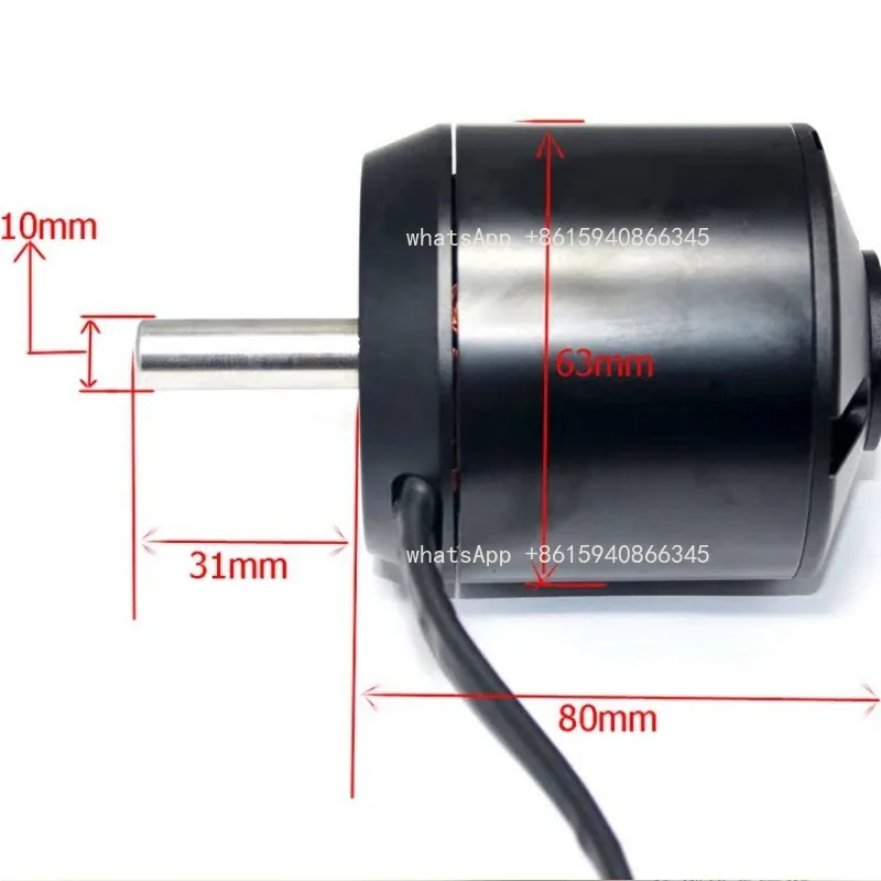 Wireless remote control four-wheel scooter motor 6384 car with sensorless brushless motor thruster motor
