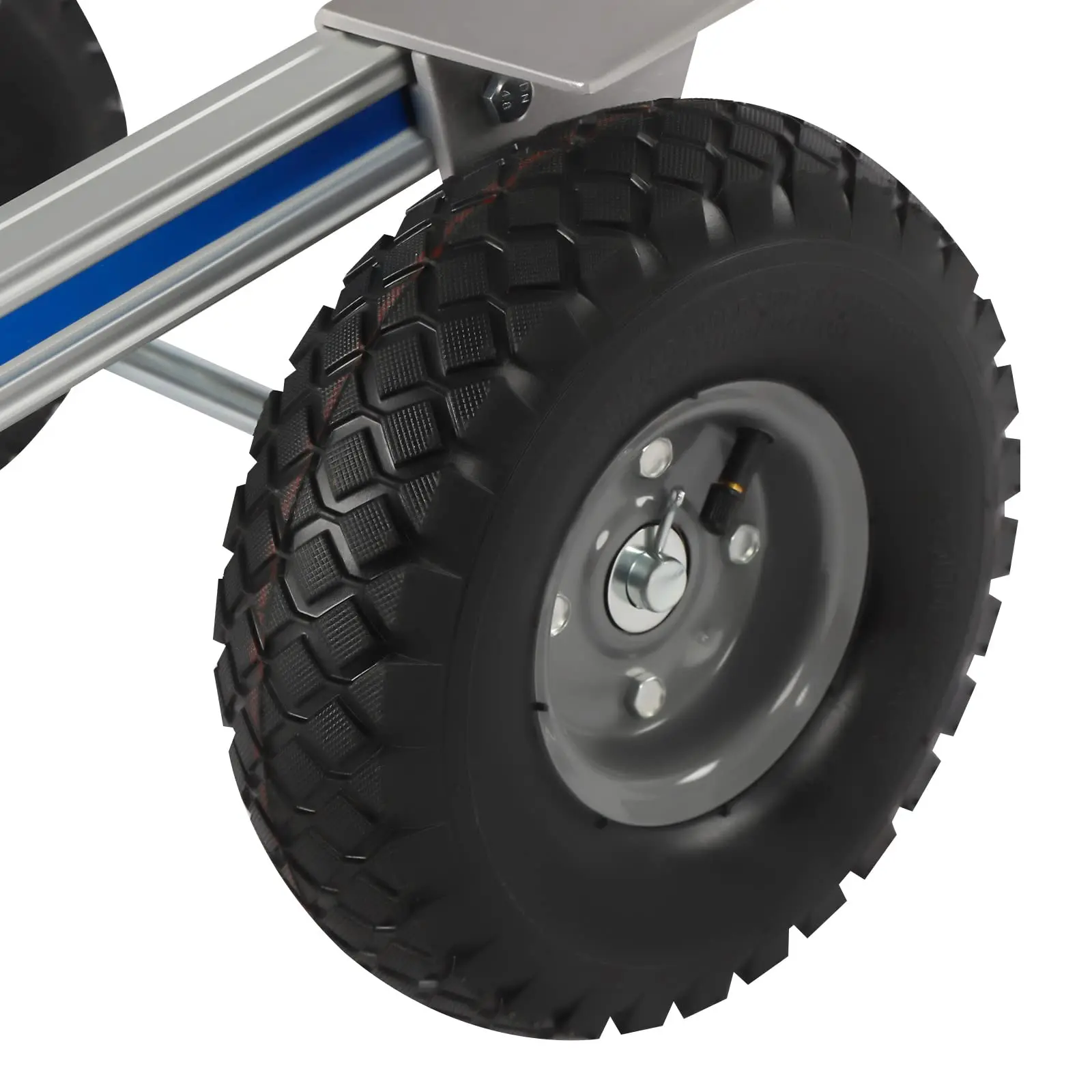 Hand Truck Dolly, Industrial Strength Heavy Duty Aluminum Dolly Cart for Moving - 500 Pound Capacity - 9.8" Rubber Wheels (Silver)