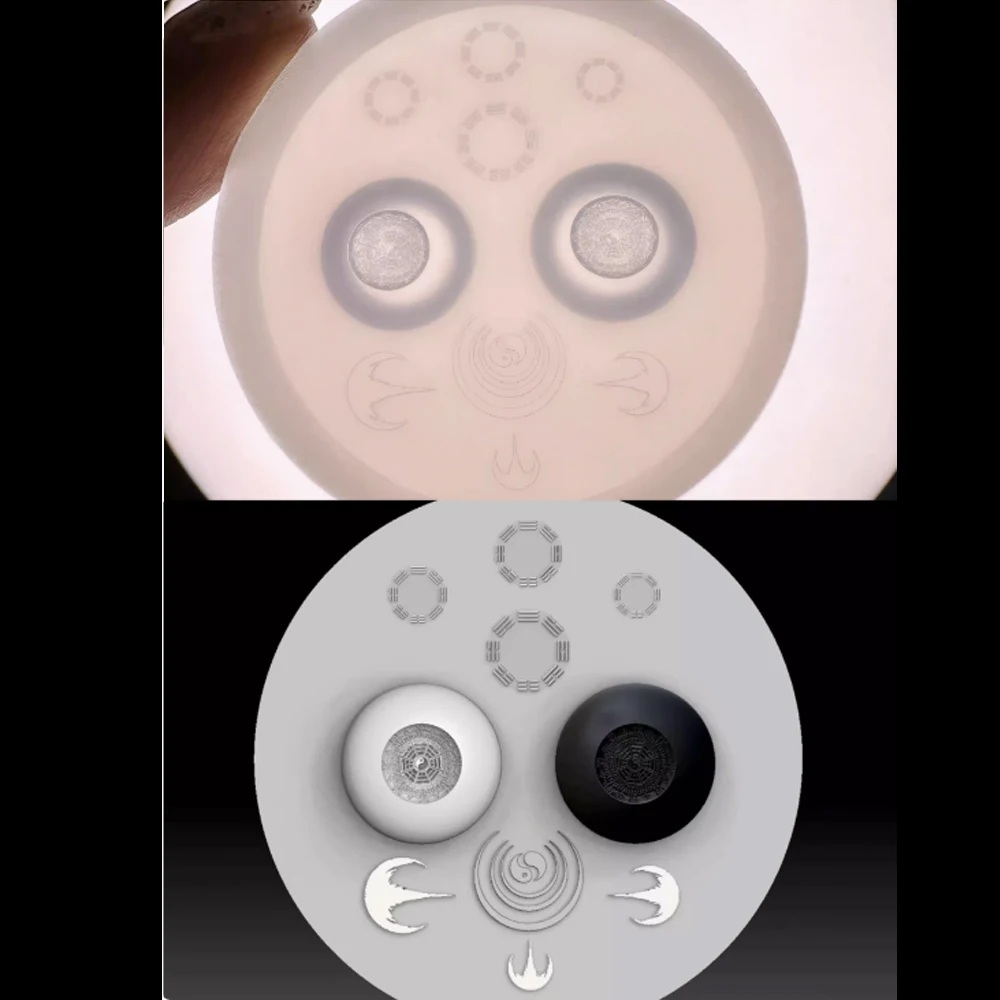 14MM Doll Eye Mold Fundus Patterned DIY Handmade Doll Accessories Plastic Molds Doll Resin Eye Mold