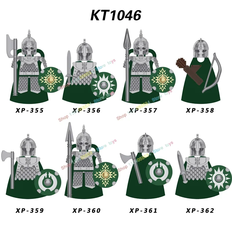 KT1073 MOC Game Valley Warrior Ailin Guard Kinghts Action Figures Weapons Army Weapons Helmet Building Blocks Toys for Children - Image 6
