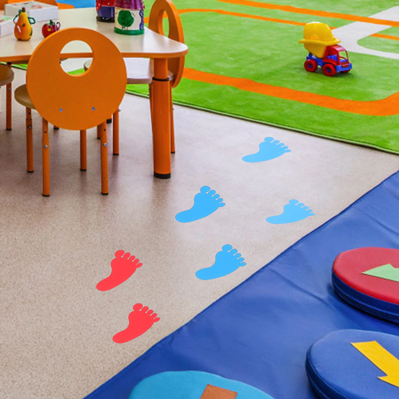 

40pcs Footprint Handprint Pvc Adhesive Floor Decals s Room Nursery Bedroom Decorative Waterproof Diy Decal Classroom
