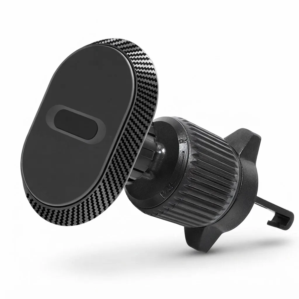 Magnetische autotelefoonhouder, ventilatieroosterbevestiging, verstelbaar, veilig, draaibare vergrendeling, 360 graden rotatie, anti-trillingen, GPS-navigatiebeugel