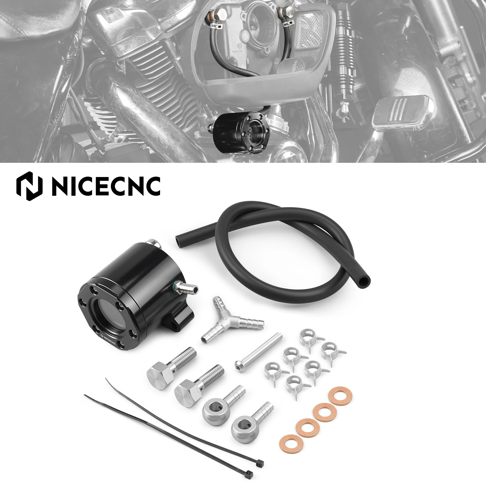 External Breather Kit For Harley Street Glide FLHXS Road Glide FLTRXS Road King Special Low Rider S Breakout FXBR Fat Boy 107