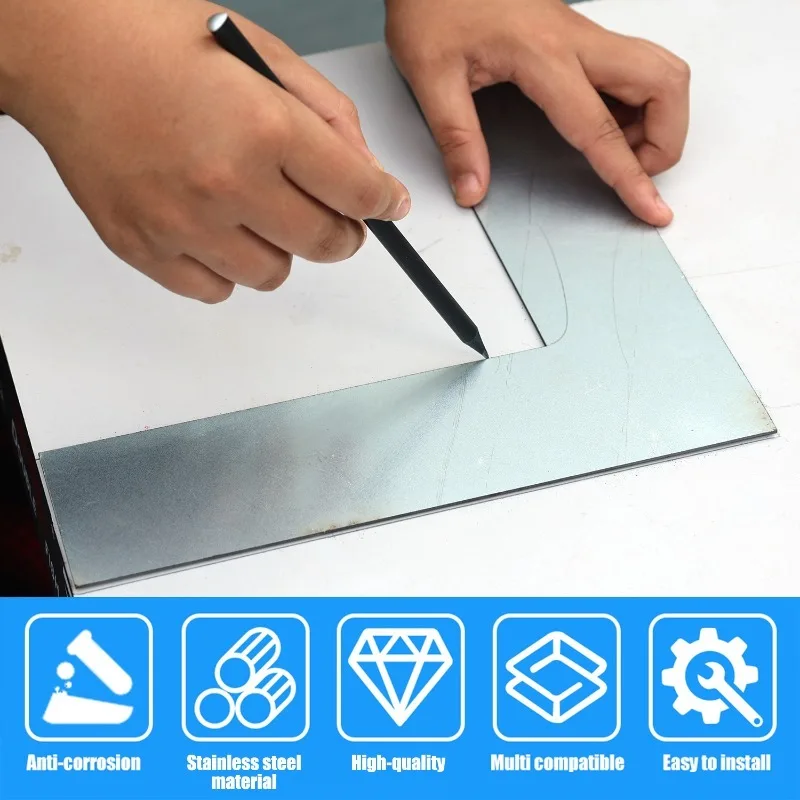 Stainless Steel Corner Ruler Multifunctional 90-degree Measurement Ruler Woodworking Industrial Level Precision Surveying Tools