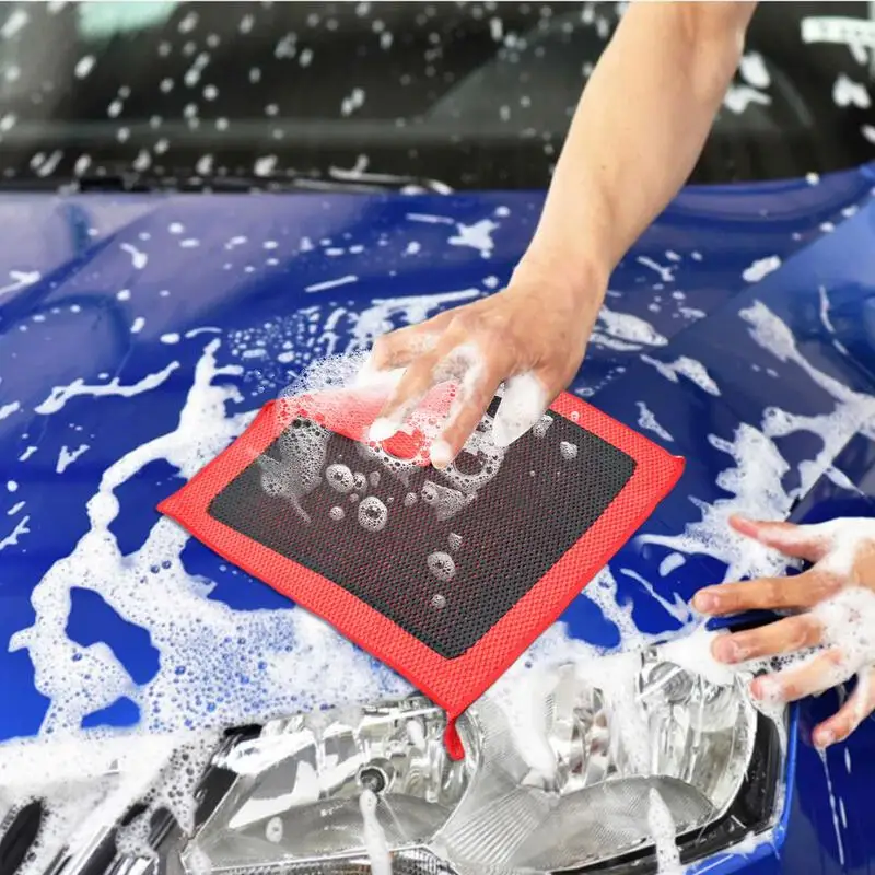 Clay Towel Auto Detailing Mesh Microfiber Scratch-Free Decontamination Clay Bar Towel Auto Care Paint Safe Synthetic Clay Towel