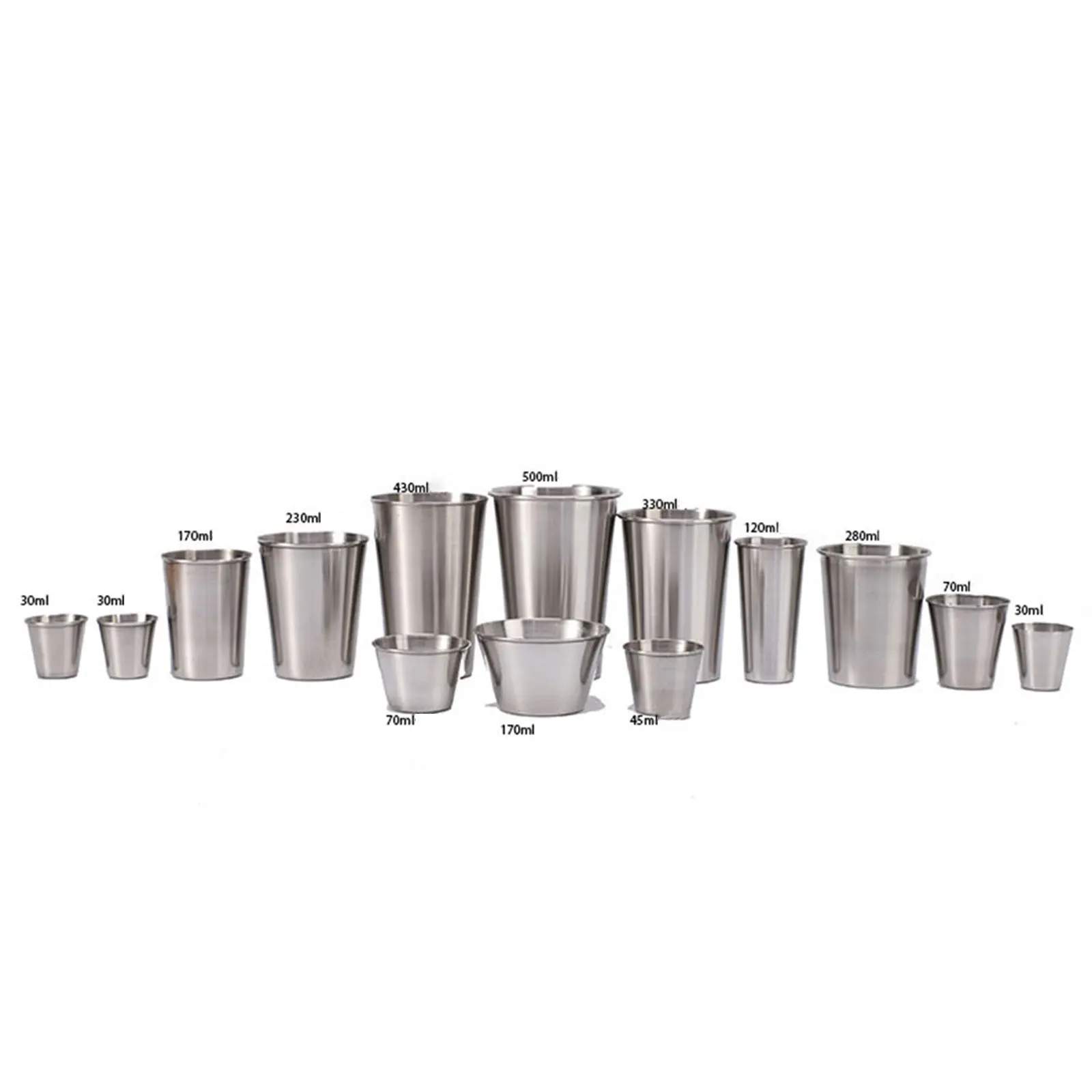 1pcs Mini Stainless Steel Mugs Shot Cups Stainless Steel Shot Glass Drinking Tumbler Outdoor Portable Whisky Vodka Coffee Mug