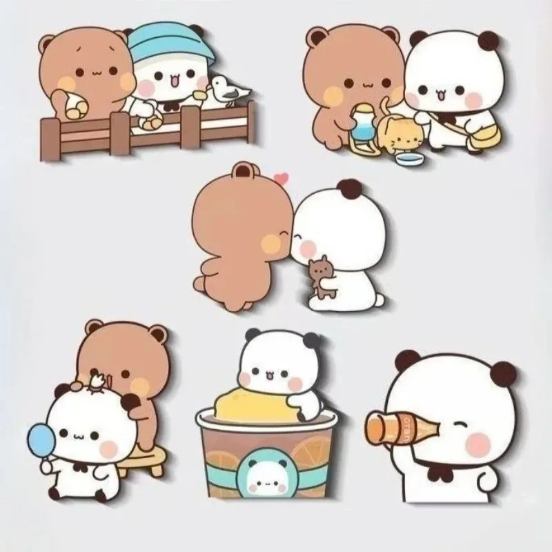 Kawaii Anime Bubu Dudu Fridge Magnets Panda Yier Refrigerator Magnets Sticker Home Decor Sticker Creative Home Accessories