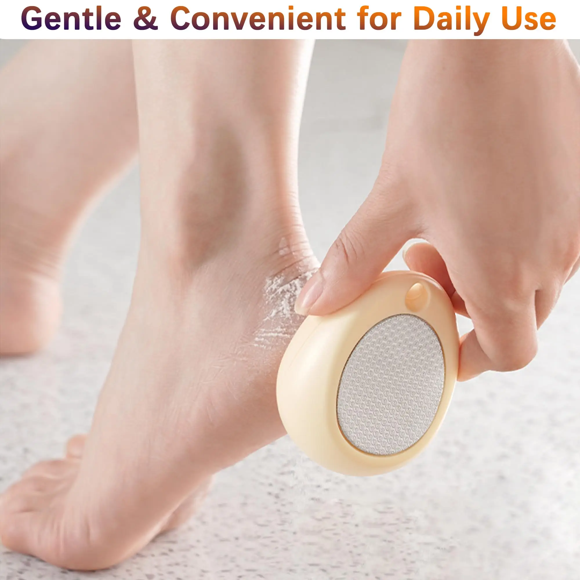 Pilnik do stóp ze stali nierdzewnej, dwustronny, w kształcie jajka, do usuwania zrogowaceń, miękko usuwający twardą skórę.