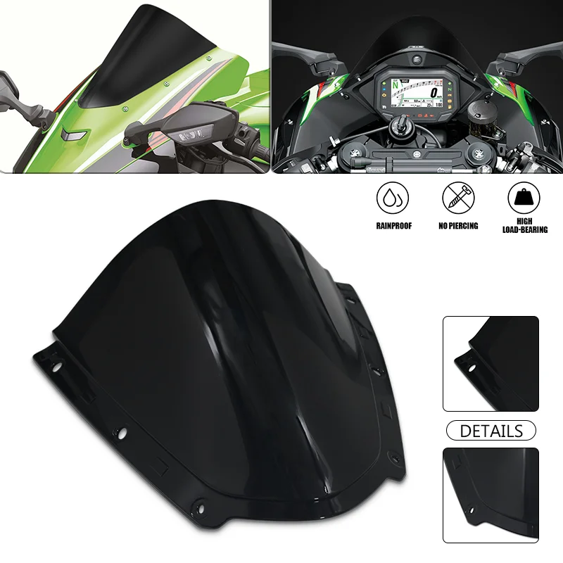 

Newlest For ZX-10R ZX10R 2021 2022 2023 Front Windscreen Windshield Visor Wind Deflector Protector Motorcycle Accessories zx10r