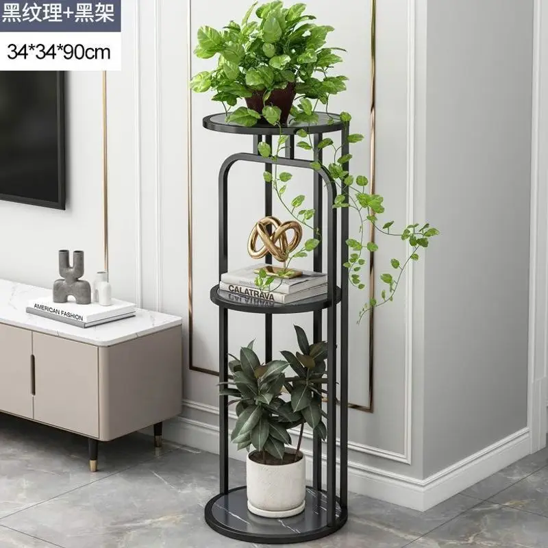 AOLIVIYA Home Outdoor Garden Plant Rack Living Room Flower Shelf Iron Balcony Dill Stand
