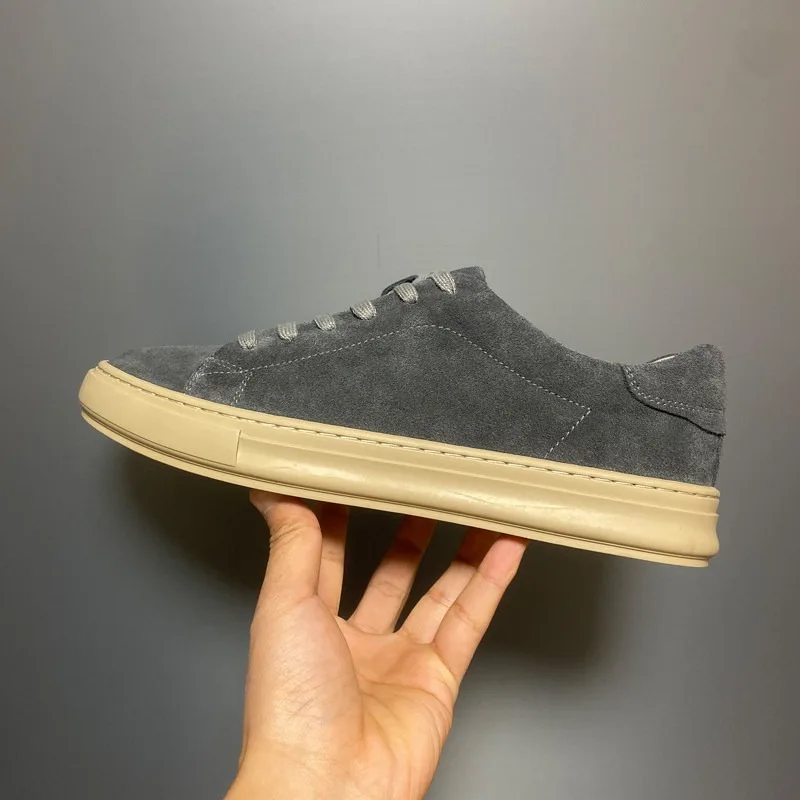 

Luxury Designer Casual Shoes Men's Cow Suede British Retro Derby Outdoor Work Trendy Breathable Genuine Leather Sneakers Male