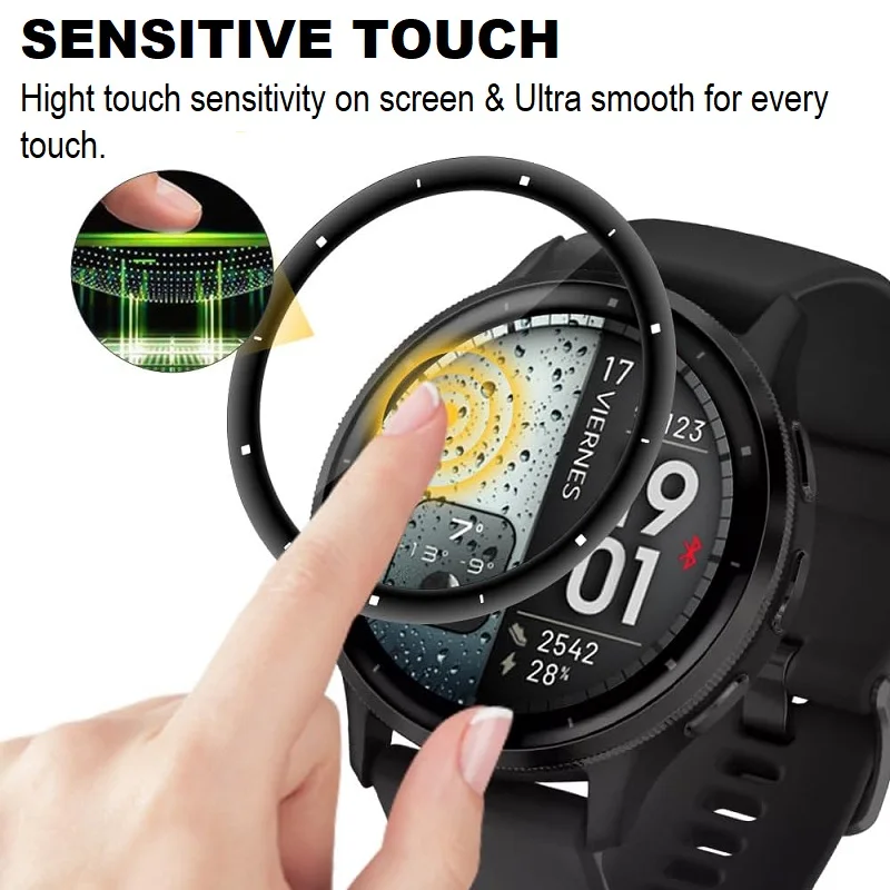 Garmin VENU용 3D 커브드 엣지 스크린 보호대, 스마트 워치 풀 커버, 스크래치 방지 보호 필름, 3PCs