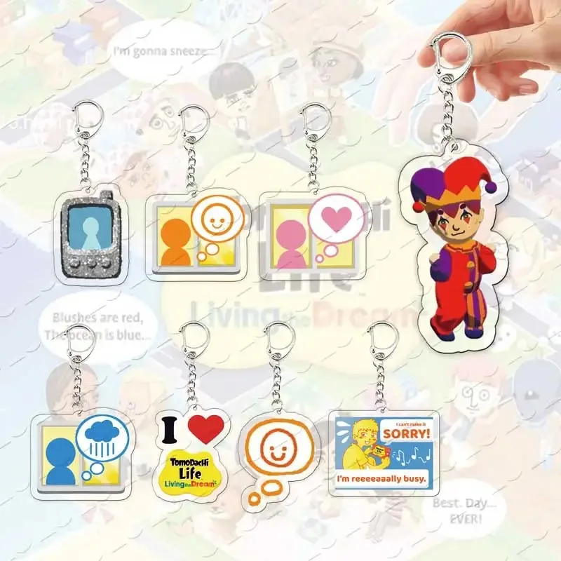 Llavero de Videojuego Tomodachi Life, Accesorios para Bolsos, Colgante Acrílico de Hugh Morris, Regalos para Fanáticos y Gamers