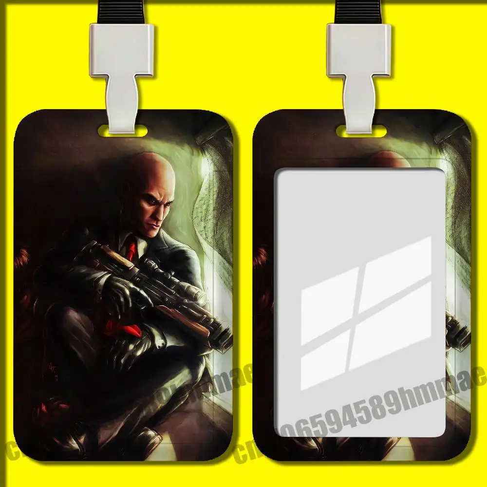 For Agent 47 Hitman Employee ID Card Holder Office Badge Student Bank Work Credit Holders Hard Case Shell view 5