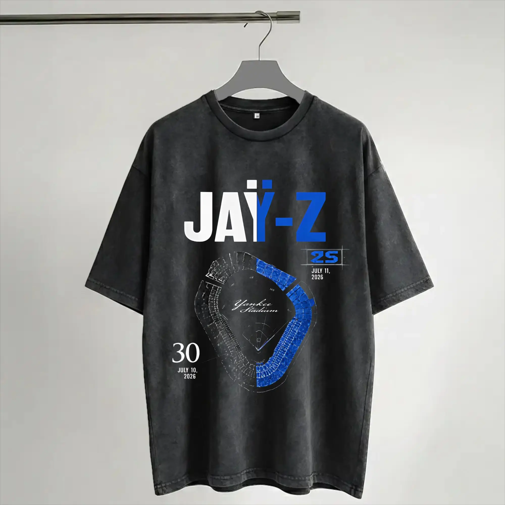 Jay Z 30th Reasonable Doubt 25th Blueprint JAŸ-Z 30 Tour  Washed T Shirts Streetwear Hip Hop Vintage T-Shirt Tees Tops Men Women